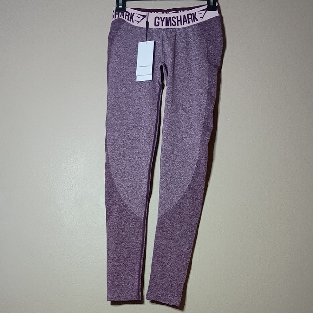 Gymshark Leggings In Dark Ruby Marl/Blush Nude